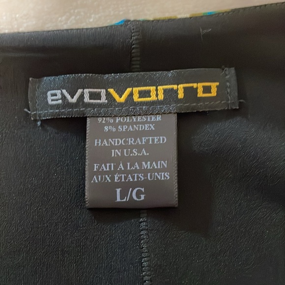 Ladies spandex patterned midi dress. Size L - Picture 3 of 9